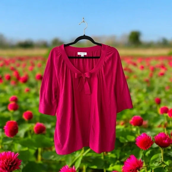 Merona Raspberry Red Knit Cardigan - Picture 12 of 12